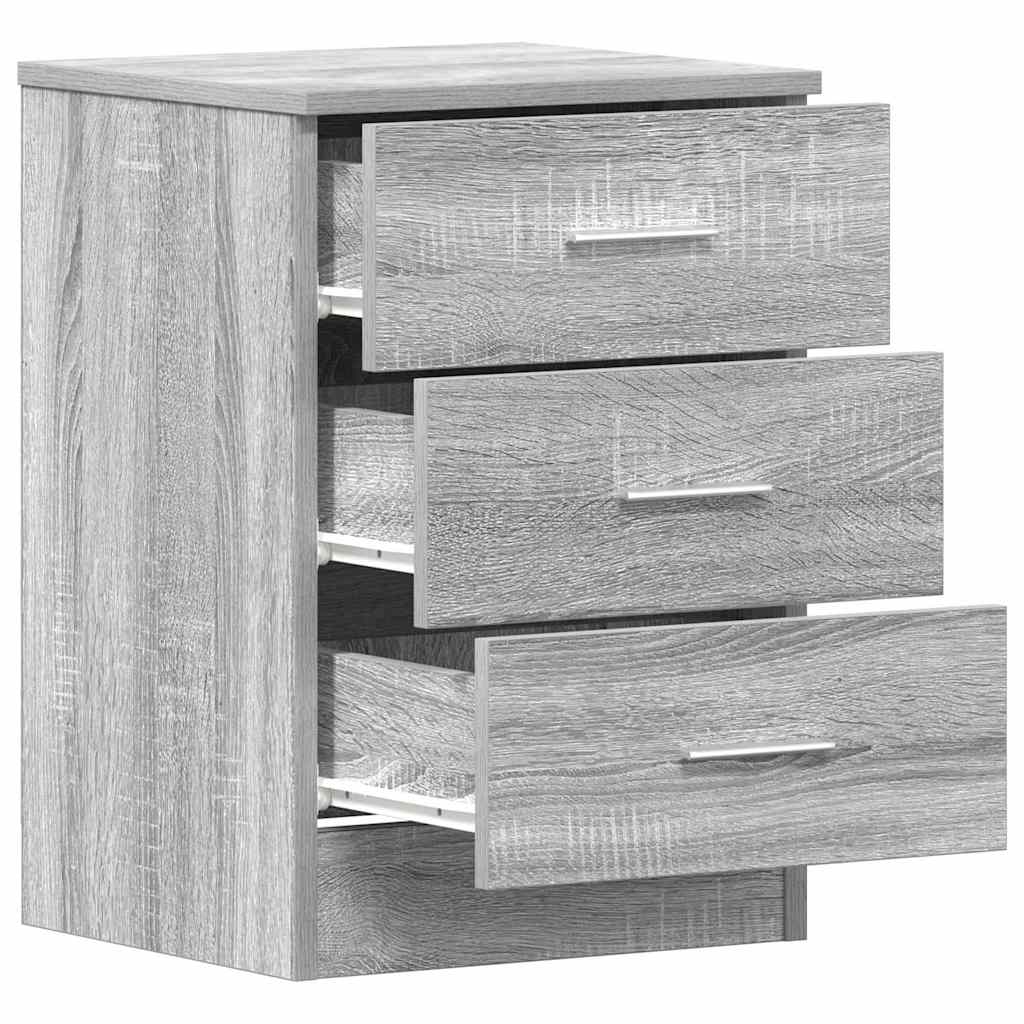 Nachttisch Grau Sonoma 38x35x56 cm Holzwerkstoff